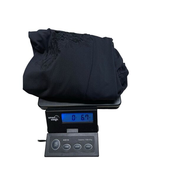 Fabletics Workout Tank Vega Performance Black Cut Out Floral See Through Size XL - Picture 7 of 7